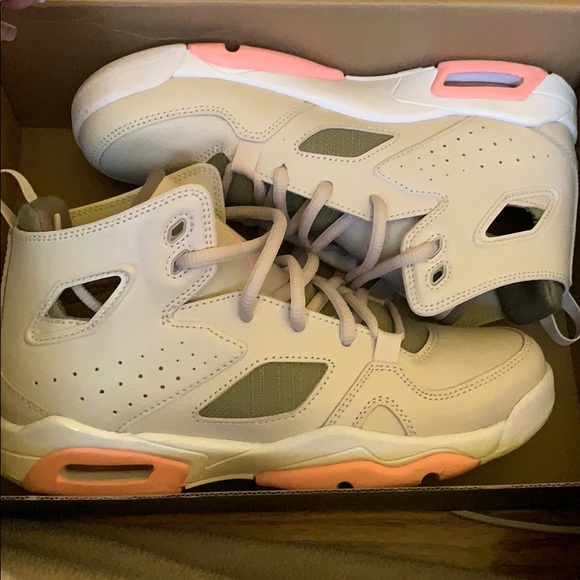 pink and tan jordans